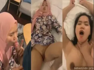 Hijab pink meki sempit kesakitan